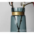 Anpassad färgad glasblomma vas med bröllopsdekoration